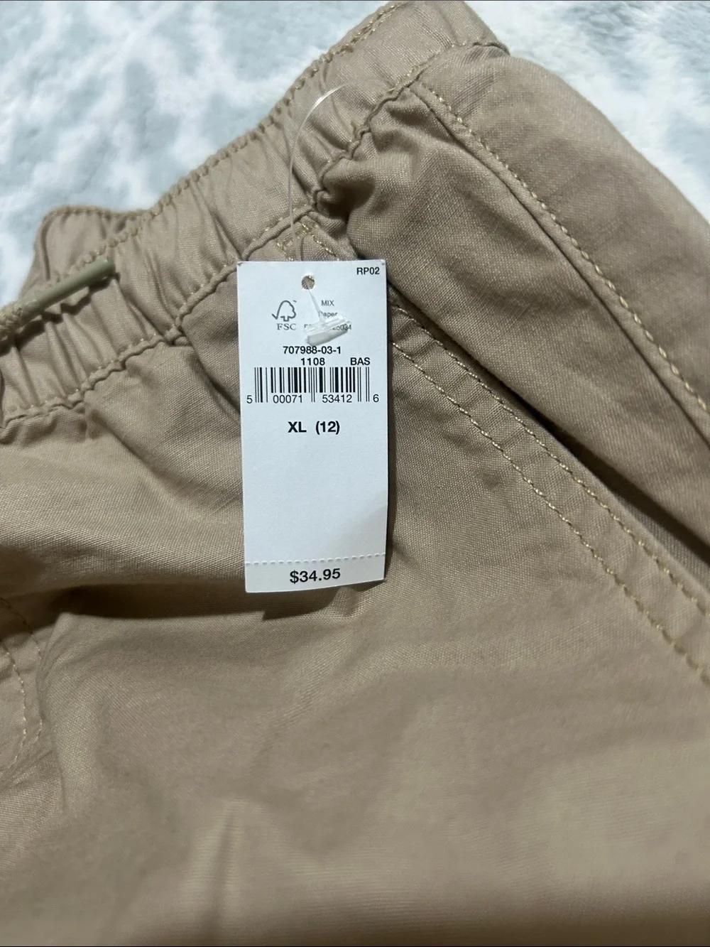 Kids Khaki Elastic Waist Pants school uniforms